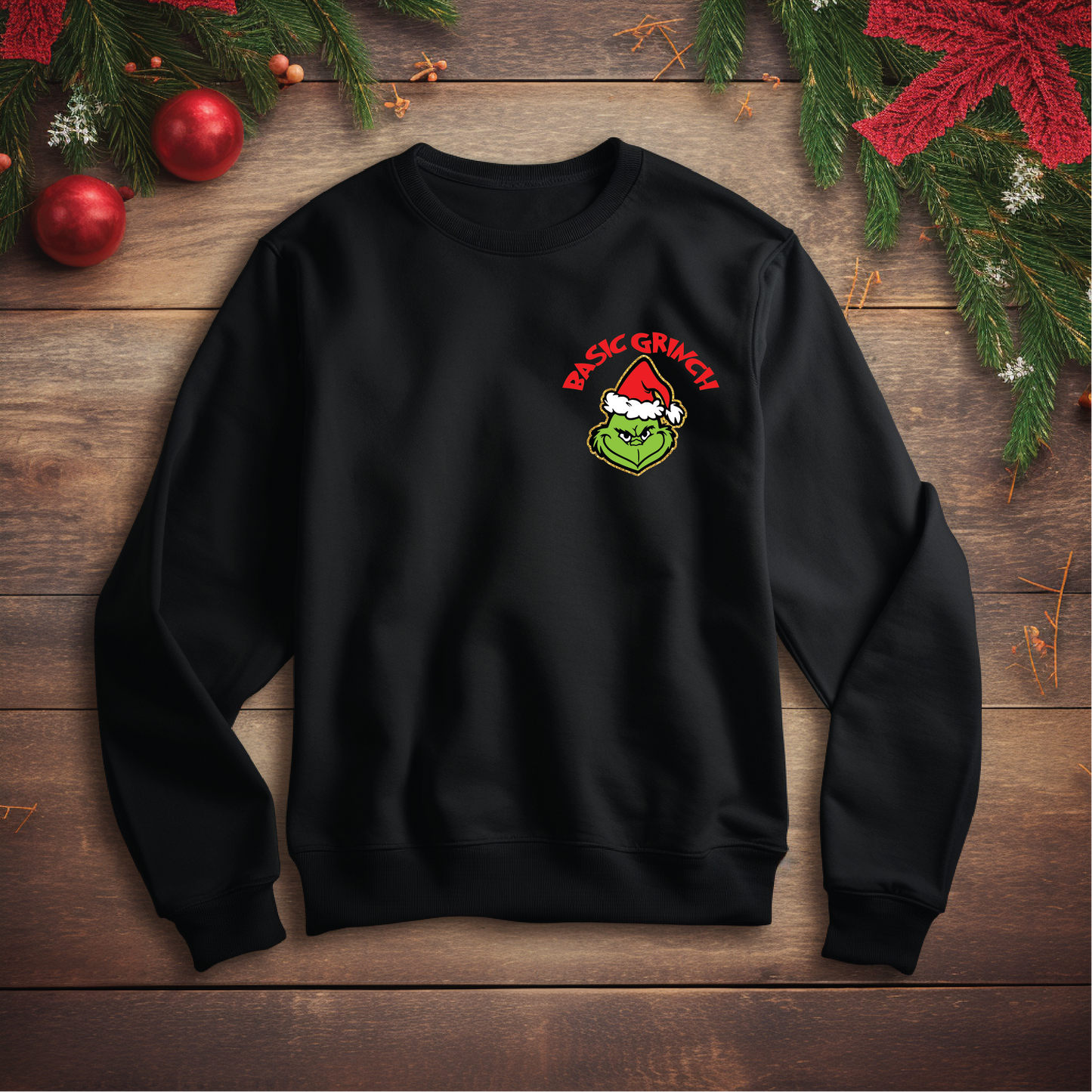Basic Grinch sweatshirt, clothing , green Christmas,