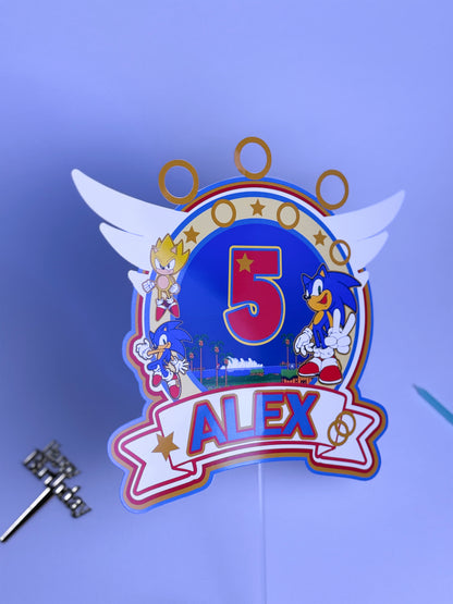 Sonic cake topper