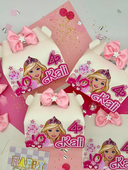 Barbiie Pink Doll, Birthday Boxes Party Decor