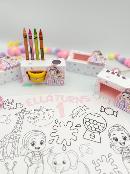 Coloring Activity Boxes, Ms. Rachel Activity