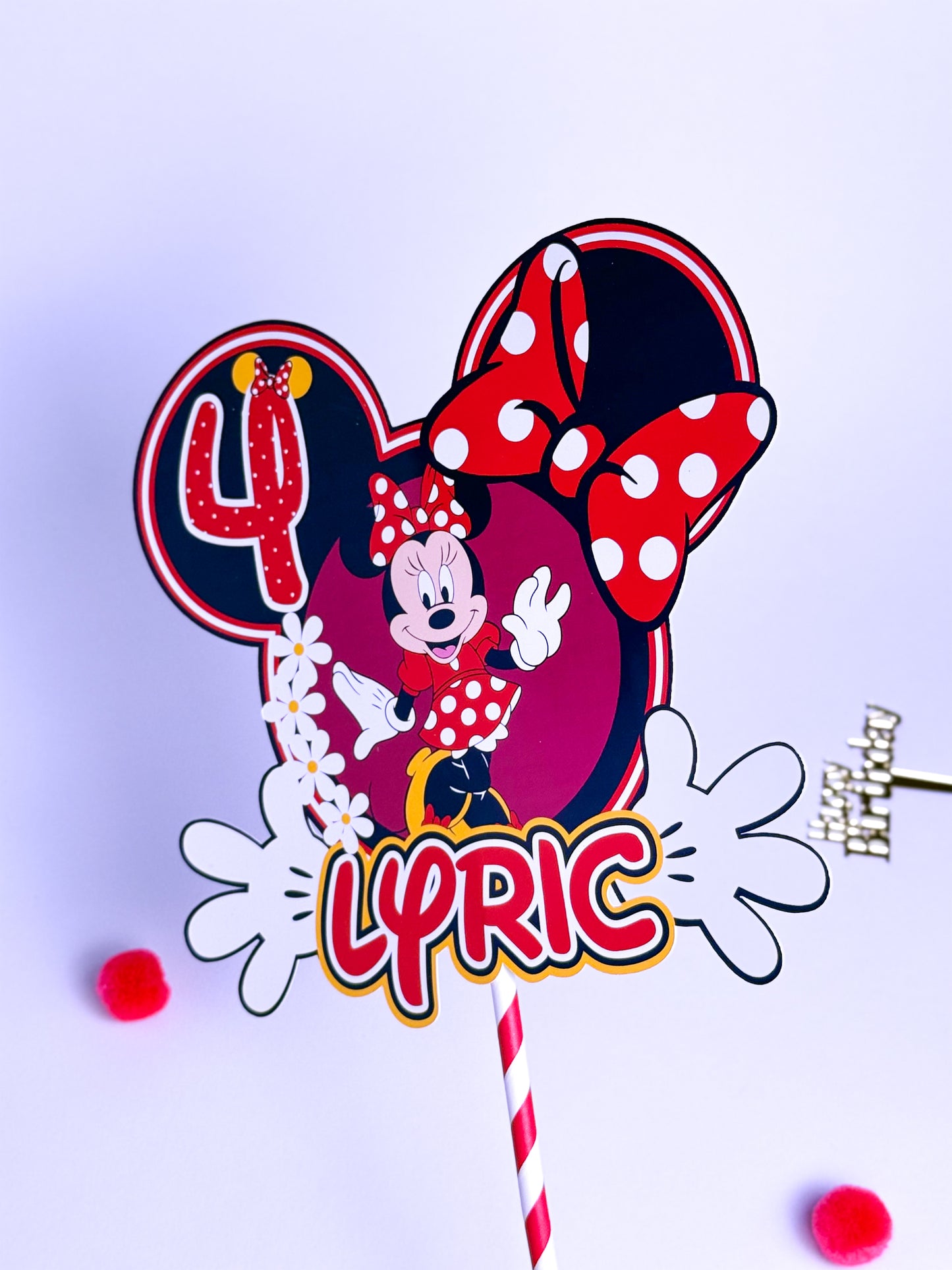 Minnie Cake topper shaker