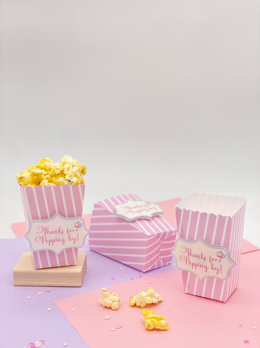 Carnival Popcorn boxes, pink boxes, Circus pink
