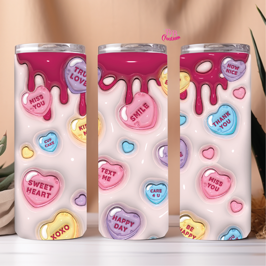 Conversation Hearts Puffy Sublimation Png, valentines day , love day
