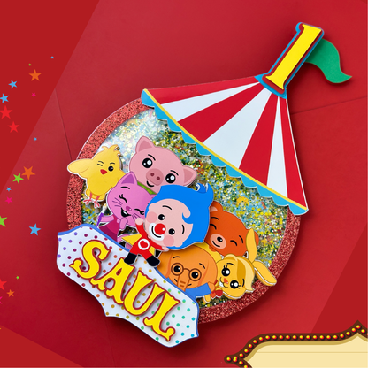 El payaso plim plim Cake topper, circus theme, birthday party