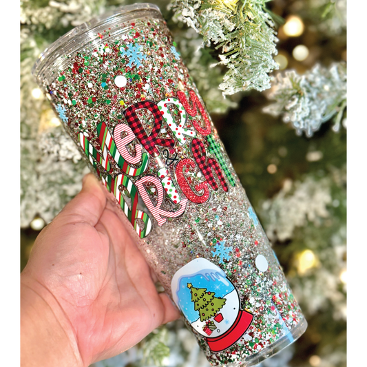 Merry & Bright Snowglobe cup