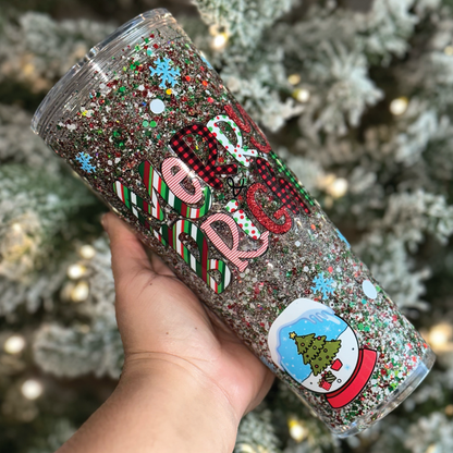 Merry & Bright Snowglobe cup