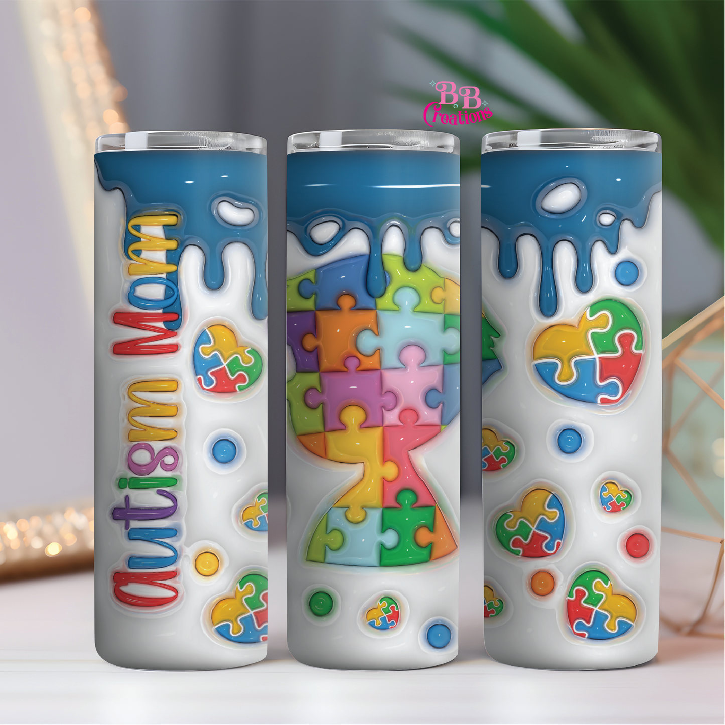 Autism Mom sublimation wrap png tumbler design  illustrations