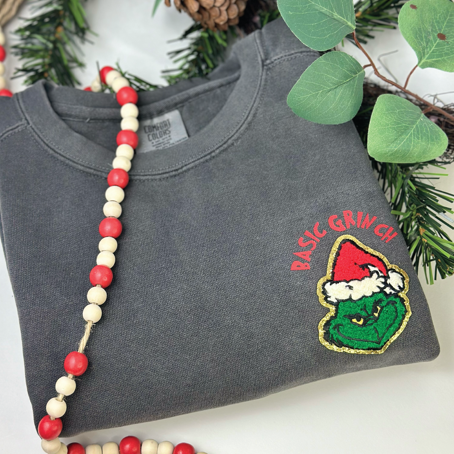 Basic Grinch sweatshirt, clothing , green Christmas,