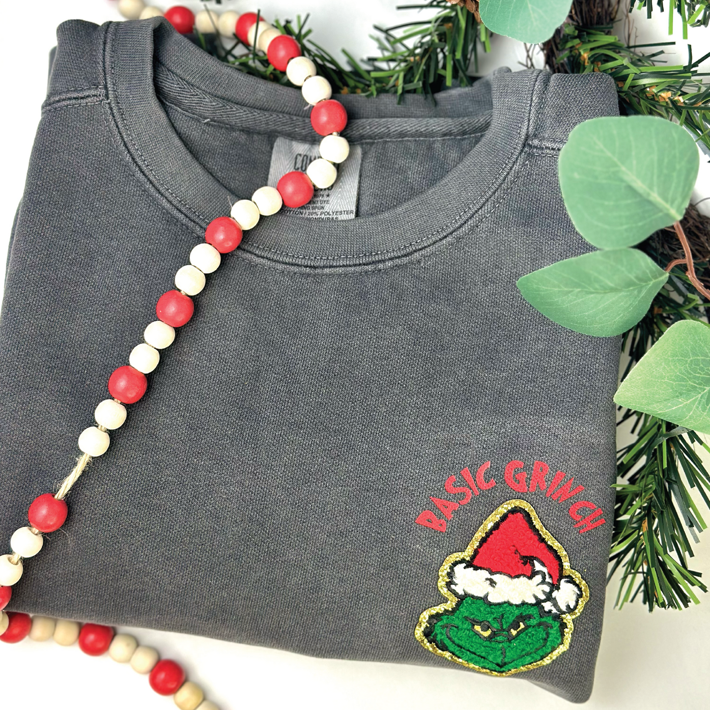 Basic Grinch sweatshirt, clothing , green Christmas,