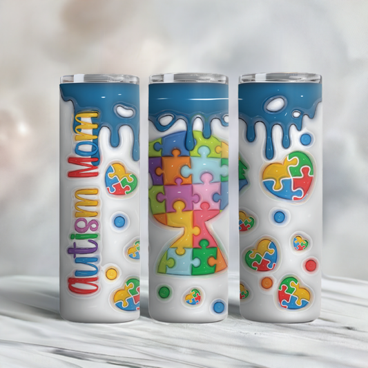 Autism Mom sublimation wrap png tumbler design  illustrations