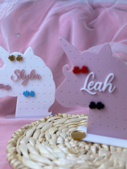 Unicorn Earring Stand, Earring holder, unicorn, acrylic cut,