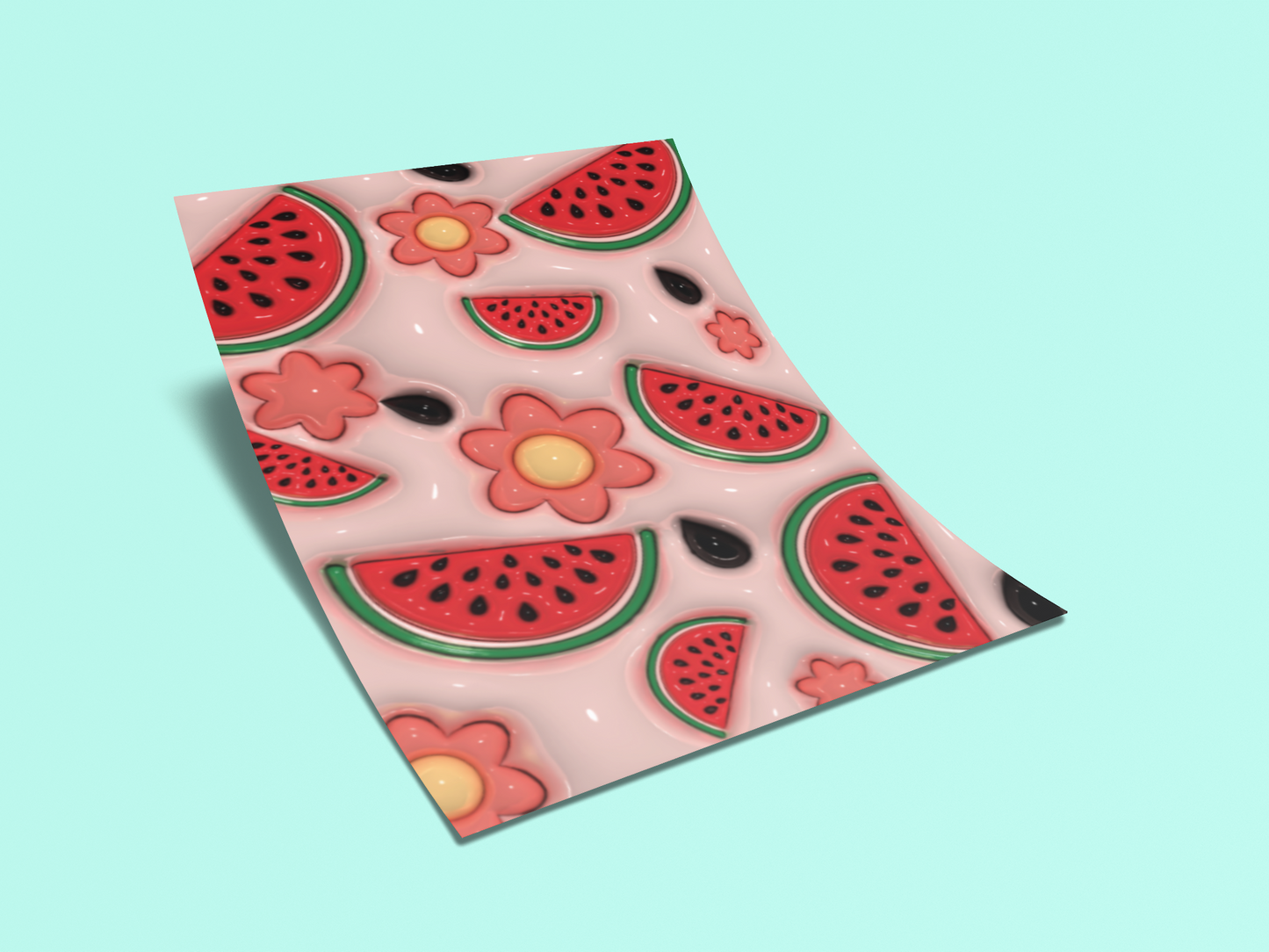 Flowers and watermelon sublimation wrap png, watermelon, flowers, sublimation designs, tumbler ideas
