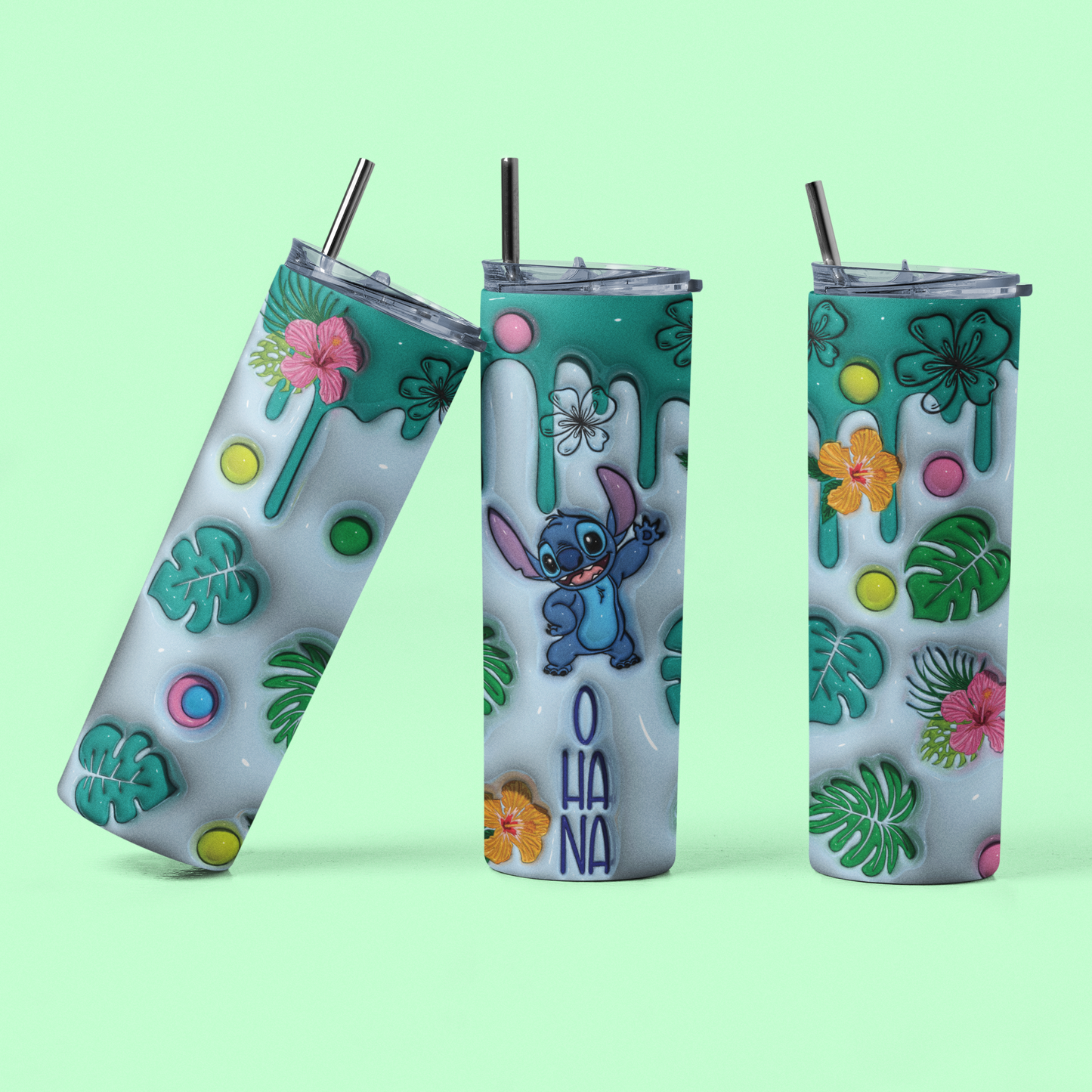 Stitch Tropical Sublimation Wrap PNG