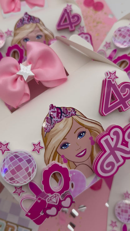 Barbiie Pink Doll, Birthday Boxes Party Decor