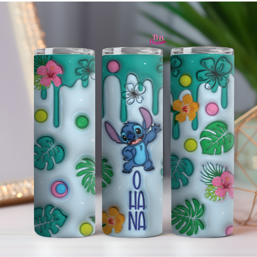 Stitch Tropical puff Tumbler