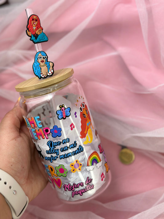 Mañana sera bonito cup, Karol G cup, clear cup, me curo del corazón,
